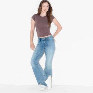 Wild Fable 8 Jeans Mid Rise Flare High Stretch 32 Inseam Medium Wash Boho Hippie